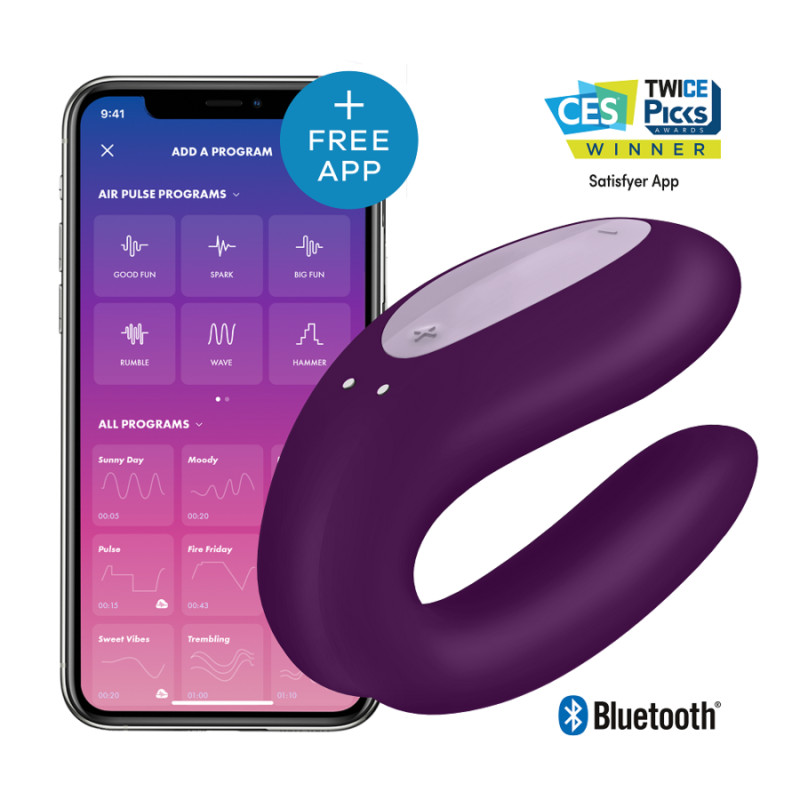 Вибратор для пар Satisfyer - Double Joy - App