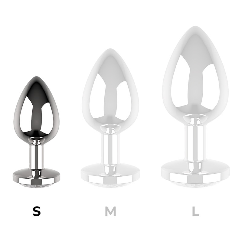 Coquette metallist anaaltapp S (2.8x7cm), valge
