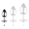 Coquette metallist anaaltapp S (2.8x7cm), valge