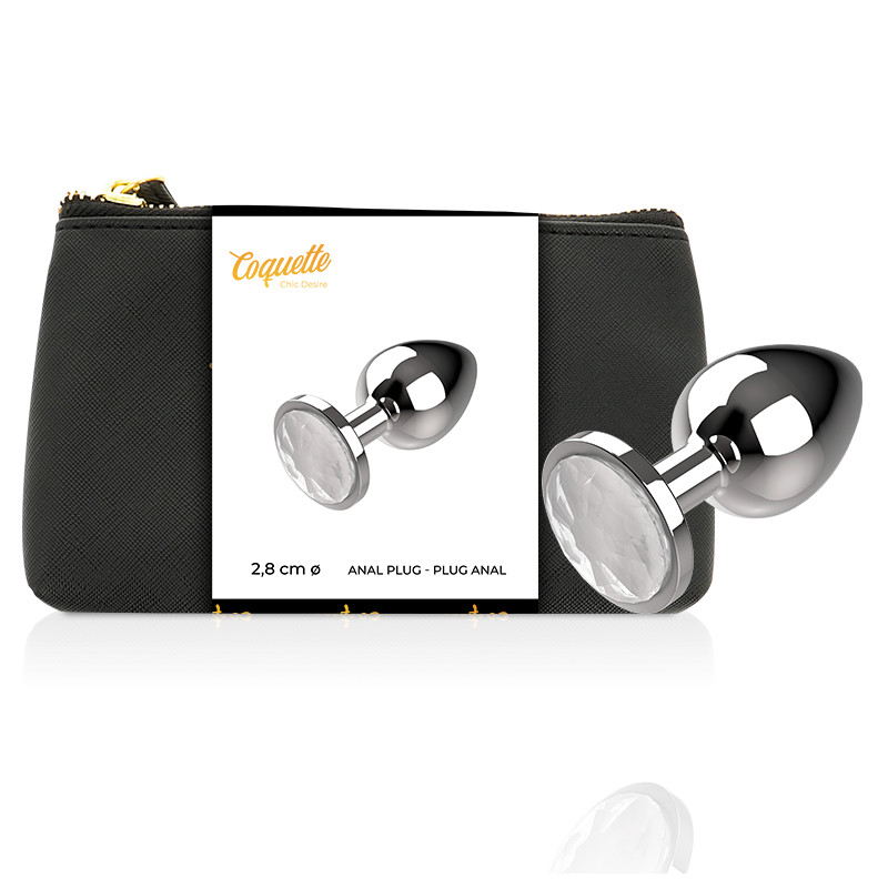 Coquette metallist anaaltapp S (2.8x7cm), valge