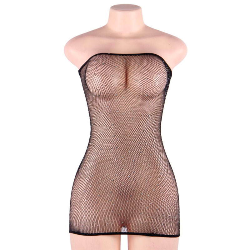 Queen Lingerie Shinny-dress Bodystocking S-L
