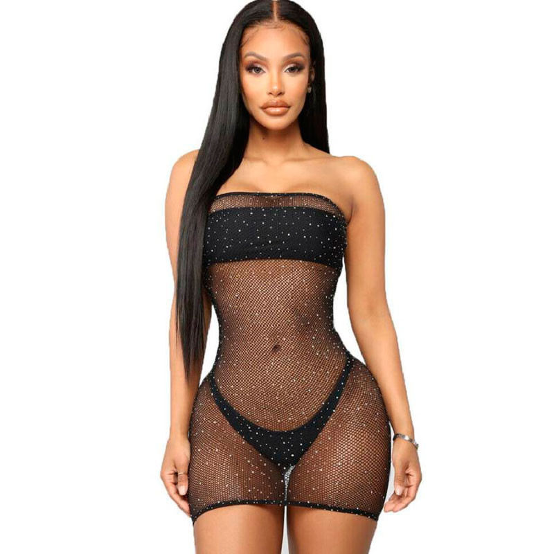 Queen Lingerie Shinny-dress Bodystocking S-L