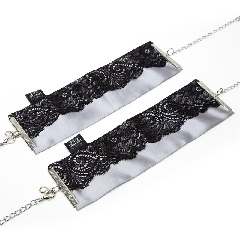 Fifty Shades Of Grey Satin And Lace Wrist Cuffs