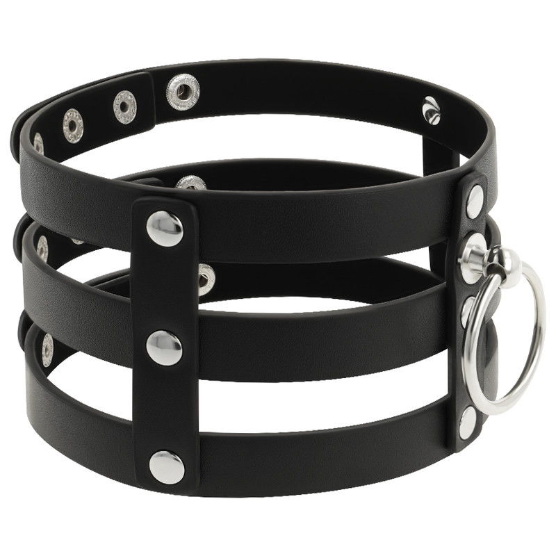 Coquette Chic Desire Hand Crafted Choker Vegan Leather - Fetish