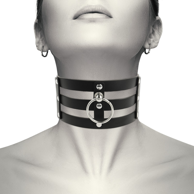 Coquette Chic Desire Hand Crafted Choker Vegan Leather - Fetish