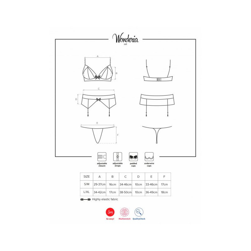 Obsessive - Wonderia 3 Pieces Set