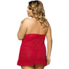 Subblime Queen Plus Red Babydoll Floral Motivs In Breasts
