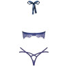 Aluspesu Komplekt - Obsessive - Flowlace - Sinine