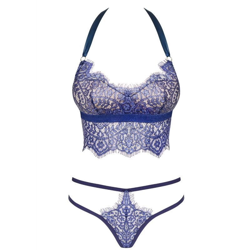 Aluspesu Komplekt - Obsessive - Flowlace - Sinine