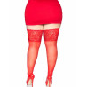 Красные чулки Plus Size Leg Avenue Stay Ups Sheer Thigh Up