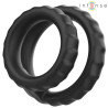 Double Silicone Penis Ring Intense - Dewey - Black