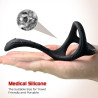 Double Penis / Anal Ring - Treasure - Black