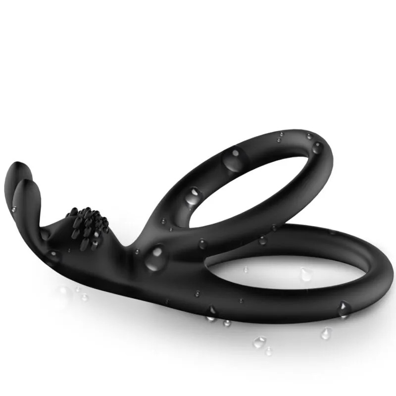 Double Penis / Rabbit Ring - Tensy - Black