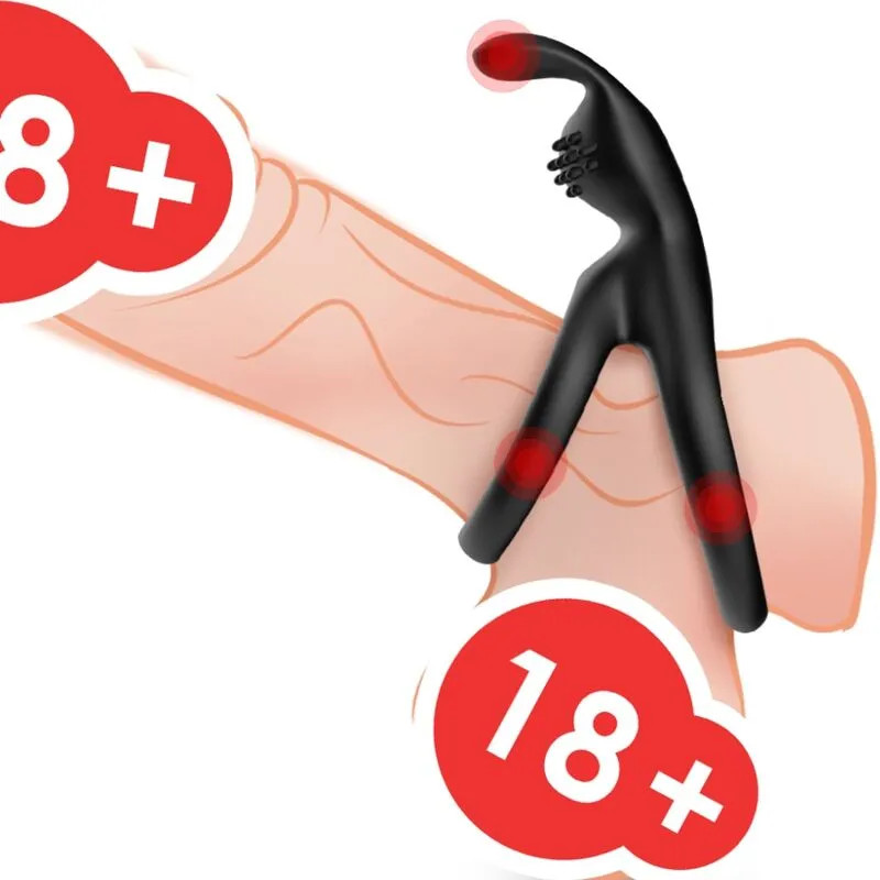Double Penis / Rabbit Ring - Tensy - Black