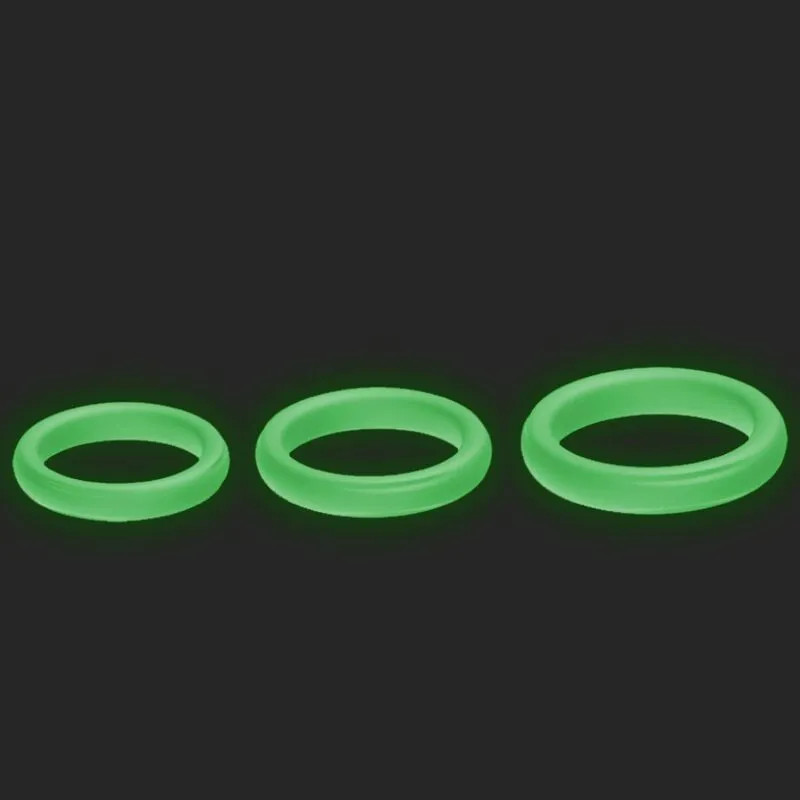 Triple Penis Ring - Silicone - Luminous