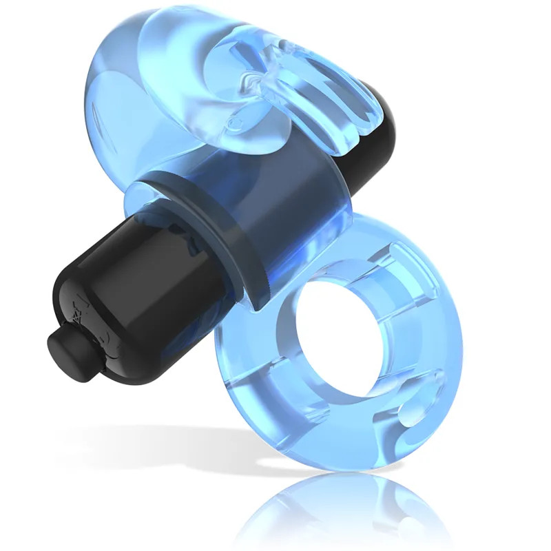 Penis / Rabbit Ring - Vibrating - Fry Blue