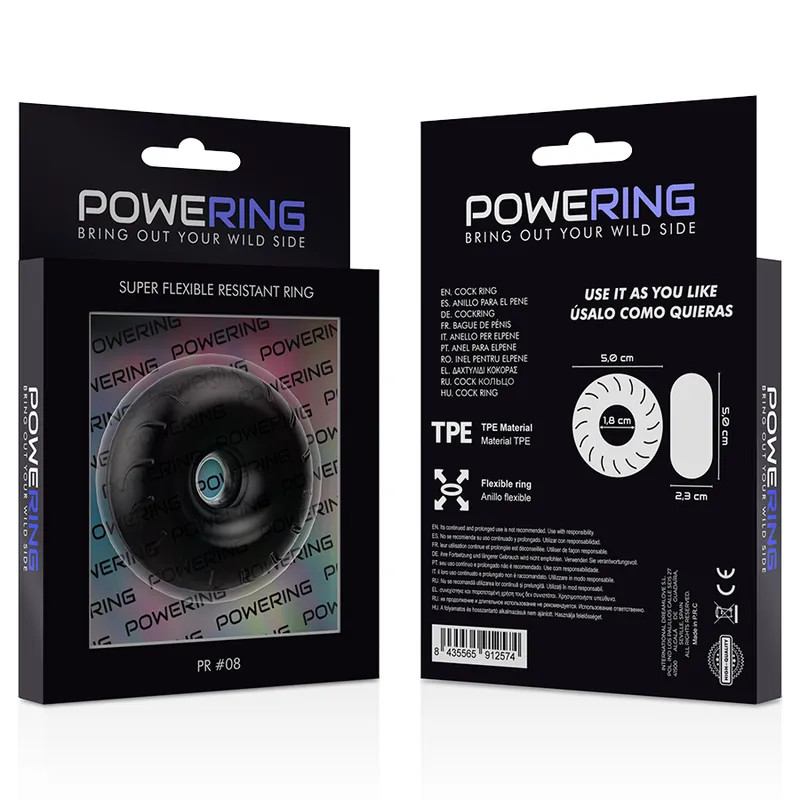 Super Flexible Penis Ring - Black