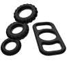 Cock Ring Set - 4 Pieces - Black