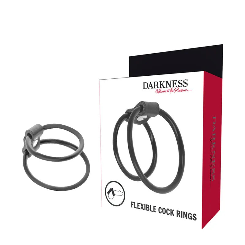 Duo Penis Rings Darkness - Black