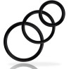 Cock Ring Set - 3 Pieces - Black
