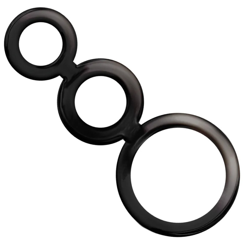 Cock Ring Set - Smoked - Black