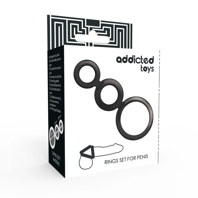 Cock Ring Set - Smoked - Black