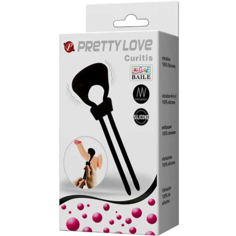 Penis Ring Pretty Love - Curitis Vibrator - Black