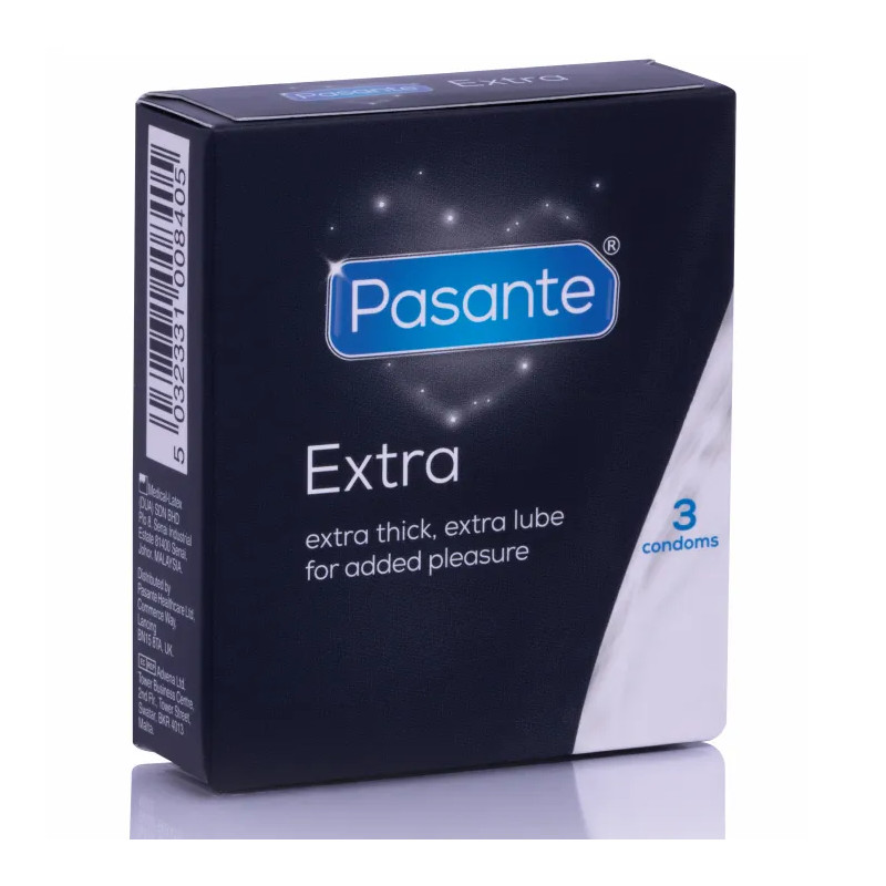 Paksendatud Kondoomid - Pasante - 3 tk