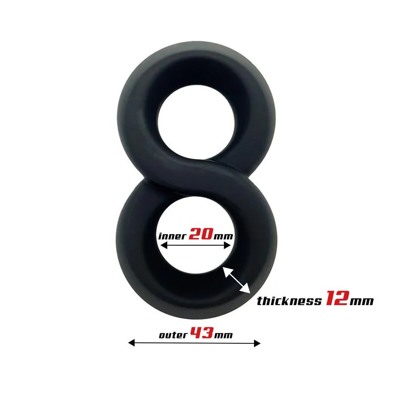 Double Penis Ring - Black