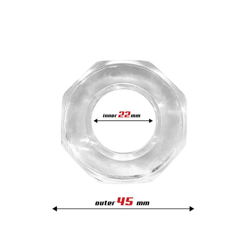 Flexible Penis Ring - Polygon - Clear