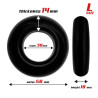 Set of 3 Cock Rings Flexible Black