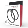 Double Flexible Cock Ring - Black
