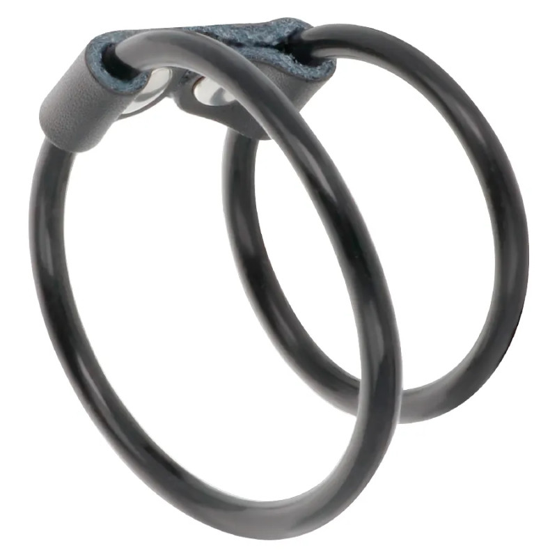 Double Flexible Cock Ring - Black