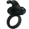 Vibrating Penis Ring & Rabbit Pretty Love - Black