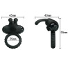 Vibrating Penis Ring & Rabbit Pretty Love - Black