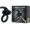Vibrating Penis Ring & Rabbit Pretty Love - Black
