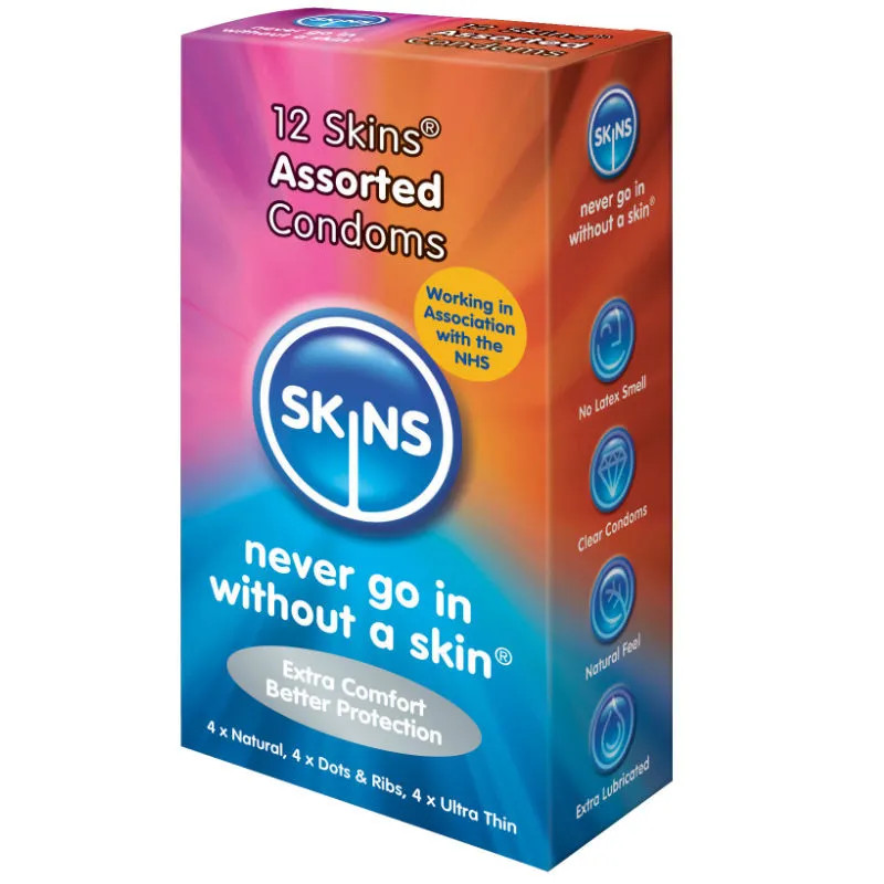 Mix Kondomit - Skins - 12 kpl