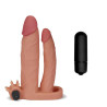 X-Tender Plus Extension Penis Sleeve with Vibrating Bullet and Anal Dildo