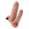 X-Tender Plus Extension Penis Sleeve with Vibrating Bullet and Anal Dildo