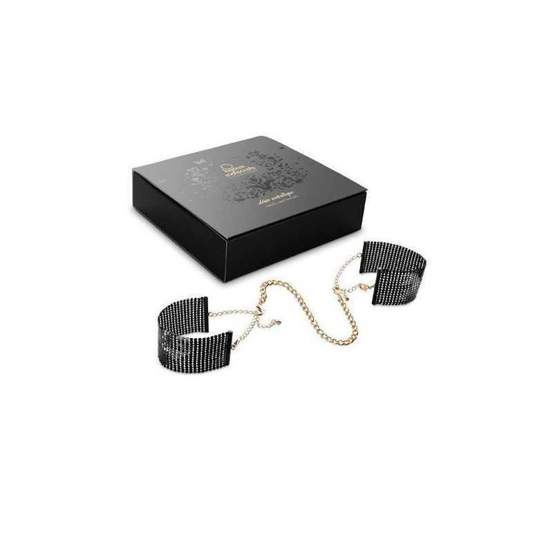 Desir Metallique Metallic Mesh Handcuffs Black