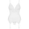 Corset and Thong White Obsessive 810-COR-2 S/