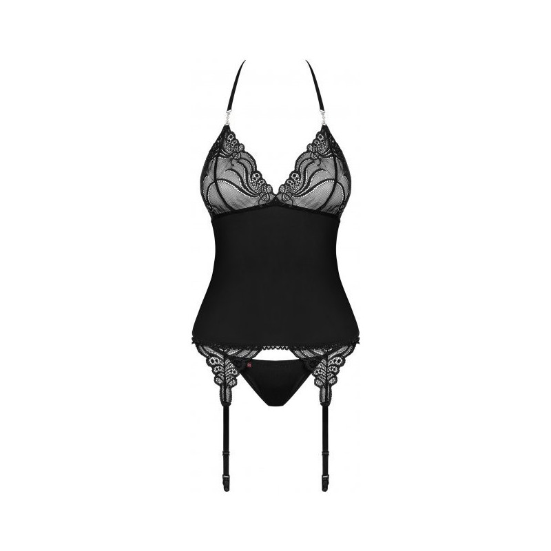 Obsessive korsett "828" Black Corset & Thong