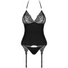 Obsessive korsett "828" Black Corset & Thong