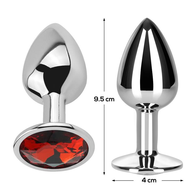 Butt Plug with Jewel Red Rubby