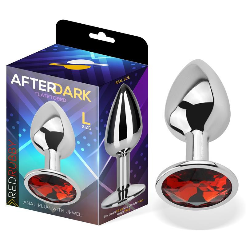Butt Plug with Jewel Red Rubby