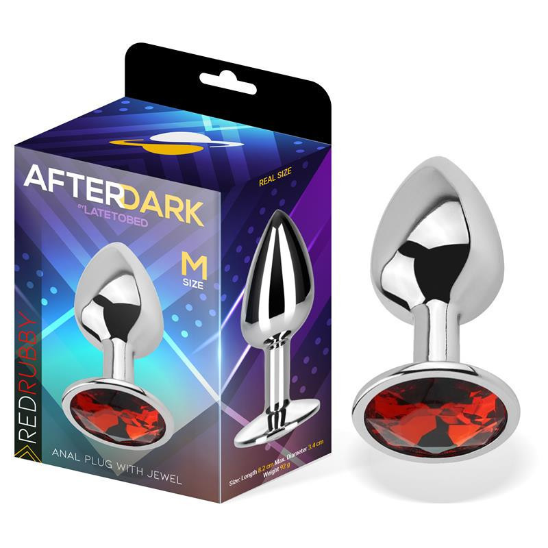 Butt Plug with Jewel Red Rubby
