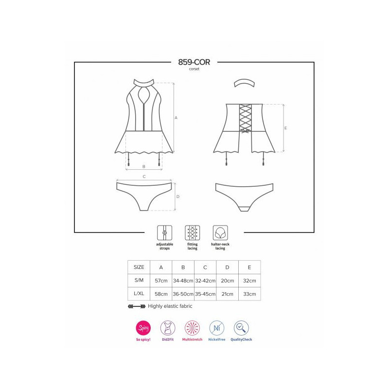 CORSET OBSESSIVE - 859-COR-1 S/M