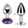 Butt Plug with Jewel Purple Amethyst
