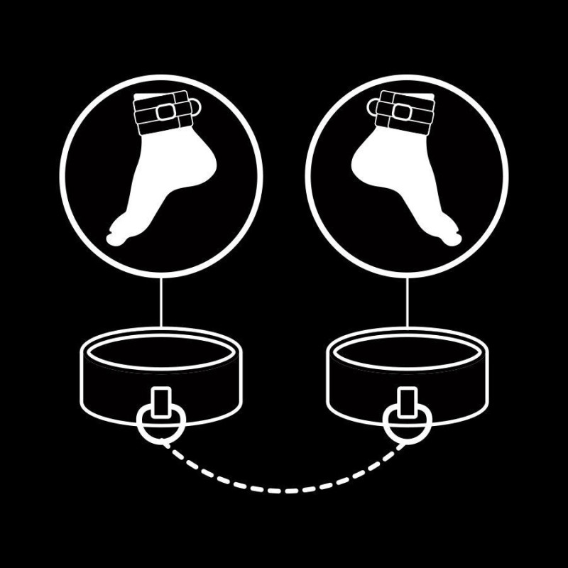 Fetish Submissive Ankle Cuffs Vegan Leather