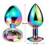 Space Journey Multicolor Butt Plug with Jewel